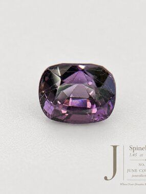 Spinel 1.45 Ct Cushion Loose Gemstone Violet Purple